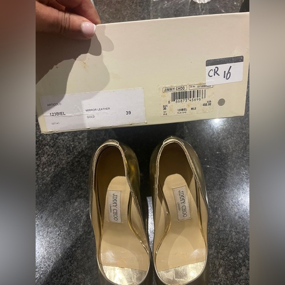 Gold Jimmy Choo platform shoes - pre-loved but good condition - Picture 5 of 5